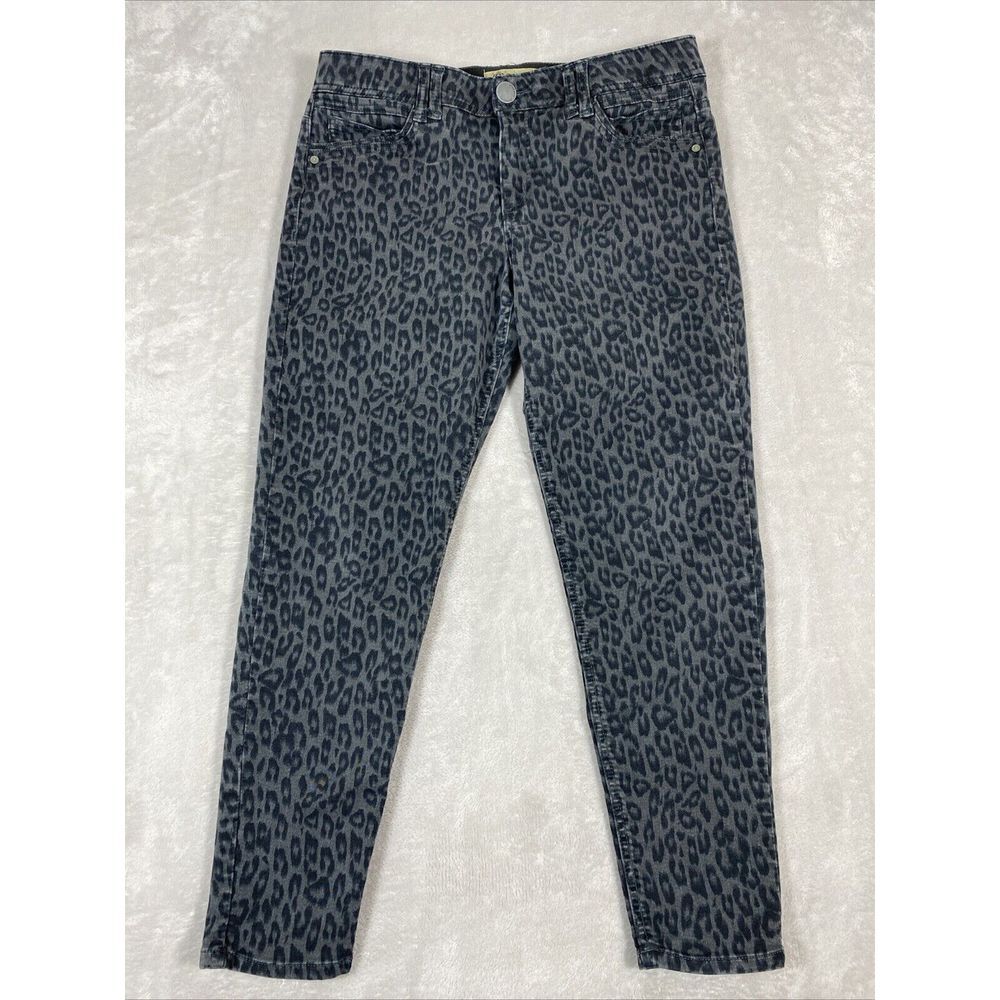 Democracy Women's Skinny Jeans - Black Leopard Print